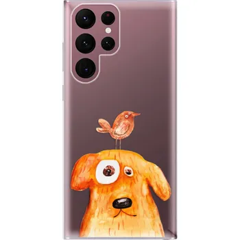 Pouzdro na mobilní telefon Odolné silikonové pouzdro iSaprio - Dog And Bird - Samsung Galaxy S22 Ultra 5G