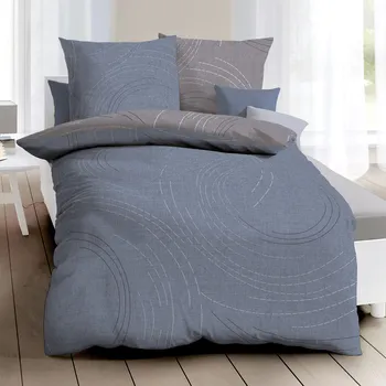 Povlečení Kaeppel | Povlečení Mako satén Jaro holubí šeď, 140x200, 70x90