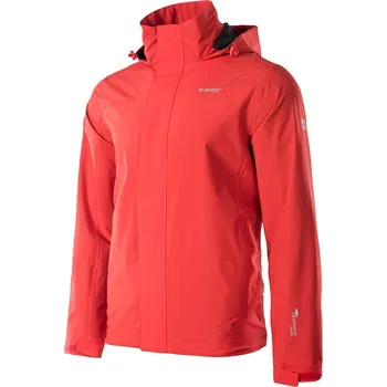 Pánská větrovka Pánská bunda Hitec ORATI HIGH RISK RED/BLACK L