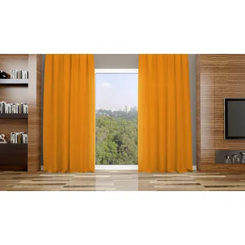 Orbytex Zatemňovací závěs hotový - žíhaný oranžový 06 Rozměry: Š/V 145x150 (1ks), Vršek závěsu: ŘASÍCÍ STUHA