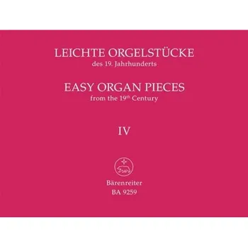 Hudebniny Snadné varhanní skladby 19. století, sv.4