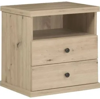 Noční stolek Stolek noční zásuvkový dub artisan/černá CALI C-17