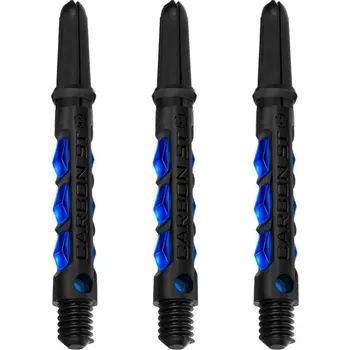 Příslušenství pro šipky Harrows Carbon ST Dart Shafts Midi černé/modré 3 ks