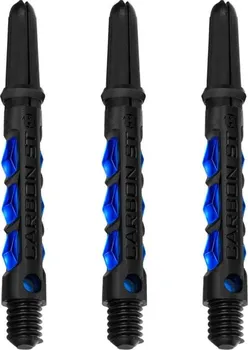Příslušenství pro šipky Harrows Carbon ST Dart Shafts Midi černé/modré 3 ks