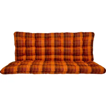 LKV Lomnice Polstr a opěrka na zahradní houpačku 170 cm, oranžový/červený
