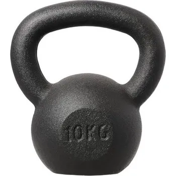 HMS Litinový kettlebell KZG10 10 kg, černý + DÁREK