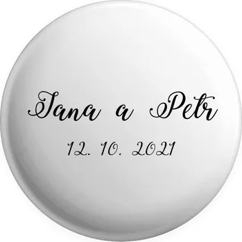 Placka Jména a datum písmo 3