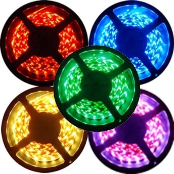 LED osvětlení Vodotěsný RGB LED pásek 5m 300 LED tříbarevný SMD2835 - 1 metr
