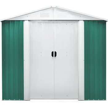 Zahradní domek Plechový domek 226x162 zelený LG1873 (Zahradní plechový domek)