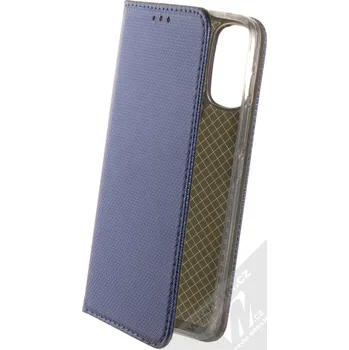 Pouzdro na mobilní telefon 1Mcz Magnet Book flipové pouzdro pro Motorola Moto G71 5G tmavě modrá (dark blue)
