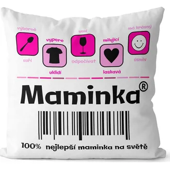 Dekorativní polštářek Polštář 40 x 40 cm - Maminka 100% nejlepší