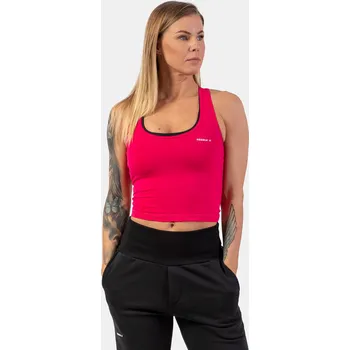 Nebbia Sportovní slim-fit crop tílko 422 S růžová