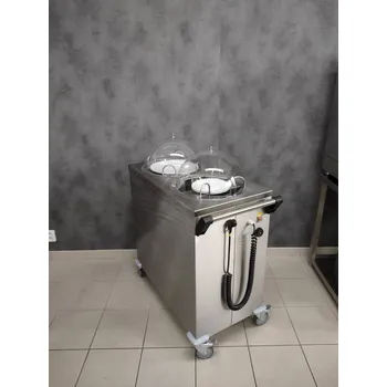 Ohřívací zásuvka František Karafiát Ohřívač talířů pojízdný, dvoutubusový max. ⌀320mm stavitelný, 100-150 talířů