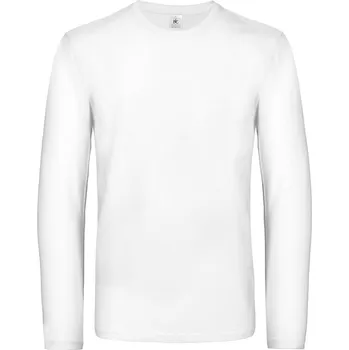 Pánské tričko Triko s dlouhým rukávem B&C LSL Ultra - bílé, M