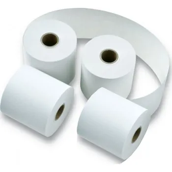 Kotouček do pokladny a tiskárny štítků Pokladní kotouček papírový, šíře 57 mm, průměr 60 mm, dutinka 17 mm, bílé