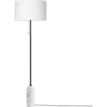 Stojací lampa Gubi Stojací lampa Gravity, white marble/white shade