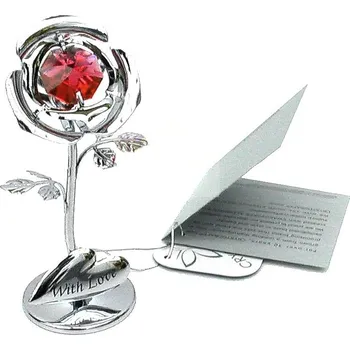 Žertovný předmět Růže WITH LOVE Crystocraft - stříbrná