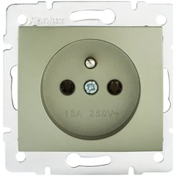 Elektrická zásuvka KANLUX DOMO Zásuvka samostatná - šampaňská