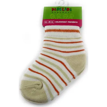 Béžové pruhované kojenecké chlapecké ponožky Francis 6 - 12 měsíců - 1 pár