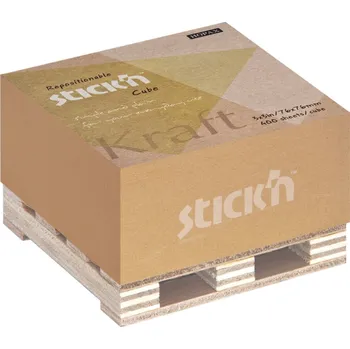 Samolepící bloček Stick'n by Hopax Kraft 21816 Samolepicí kostka 76x76 mm, 400 lístků, přírodně hnědé