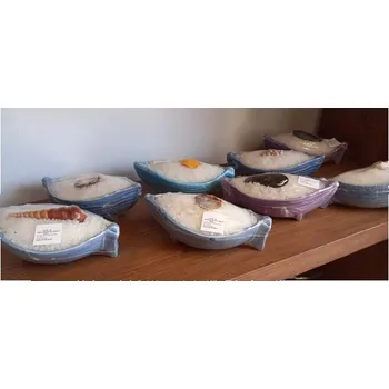 Přisada na vaření a pečení Mořská sůl v dárkovém keramickém člunu s mušlí