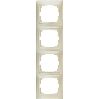 vypínač KANLUX DOMO Čtyřnásobný vertikální rámeček - perleť