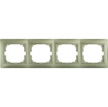 vypínač KANLUX DOMO Čtyřnásobný horizontální rámeček - šampaňská