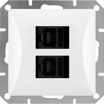 Stavebniny Timex Zásuvka datová Opus Style 2xRJ45 bílá