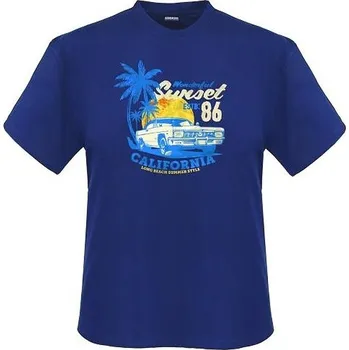 Pánské tričko ADAMO modré potisk SUNSET krátký rukáv 5XL - 12XL Adamo ODE-AD-131206-328 - 5XL