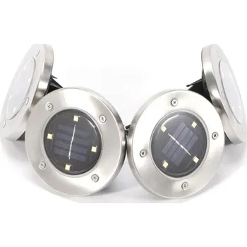Venkovní osvětlení Disk Lights Solar 4PC, - sada 4 venkovních solárních LED svítidel pro zapíchnutí do země Barva: Bílá studená