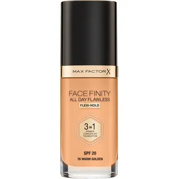 Max Factor Facefinity All Day Flawless 3in1 dlouhotrvající make-up SPF20 30 ml, 76 Warm Golden