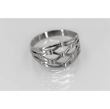 Prsten Dámský prsten Nicol – bílé zlato Au 585/1000, romantický šperk s rhodiovaným povrchem