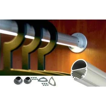 LED osvětlení Al lišta U45 - hliníková lišta s plexi difuzorem na ramínka do šatní skříně, délka 1m a 2m Provedení: 1m hliníková lišta