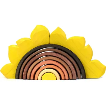 Dřevěná hračka Bumbutoys Dřevěná stavebnice Slunečnice