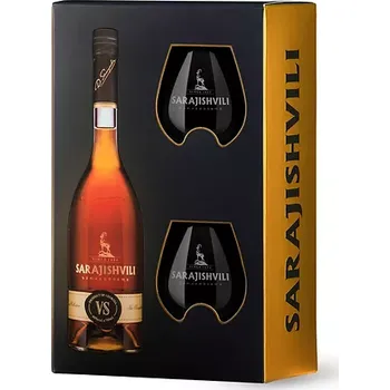 Brandy Wine Brandy Sarajishvili VS gift pack - 2 skleničky 0,7l 40%