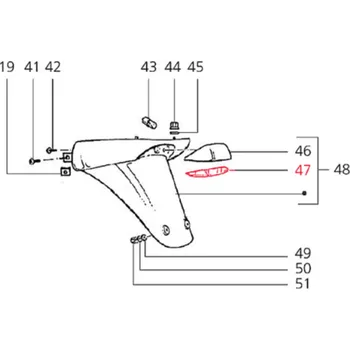 Osvětlení SPZ Piaggio Sklíčko osvětlení SPZ OEM číré, Vespa ET2, ​ET4 50-150ccm PI294835