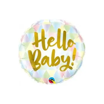 Balónek Fóliový balónek Kruh - Hello baby! 45cm (Fóliový balónek Kruh - Hello baby! 45cm)