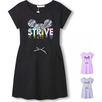 Dívčí šaty KUGO DÍVČÍ ŠATY "STRIVE" Barva: šedá, Velikost: 140