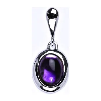 Přívěsek Zlatý přívěsek, přírodní Ametyst , bílé i žluté zlato - P 1355/22 (ametyst 8x6 mm)