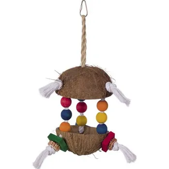 Hračka pro ptáka Nobby hračka pro papoušky kokos 34 x 15 cm