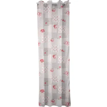 Dakls Závěs Patchwork šedá, 140 x 250 cm