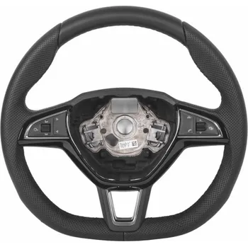 Potah na volant Tříramenný kožený volant ŠKODA seříznutý s multifunkcí