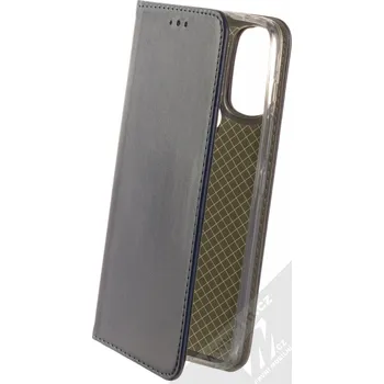 Pouzdro na mobilní telefon 1Mcz Magnetic Book flipové pouzdro pro Motorola Moto G71 5G tmavě modrá (dark blue)