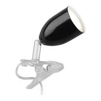 Lampička Brilliant G24801A06 Stolní lampa s klipem LEO GU10 černá