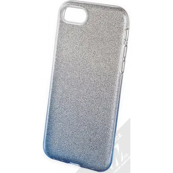 Pouzdro na mobilní telefon 1Mcz Shining Duo TPU třpytivý ochranný kryt pro Apple iPhone 7, iPhone 8, iPhone SE (2020), iPhone SE (2022) stříbrná modrá (silver blue)
