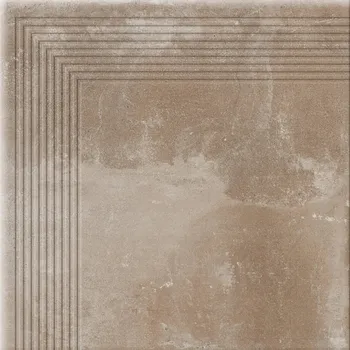 Dlažba Piatto sand - schodovka rohová 30x30 béžová hladká 149745