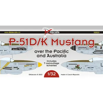 Plastikový model 1/32 P-51D/K Mustang o.Pacific&Australia (7x camo)