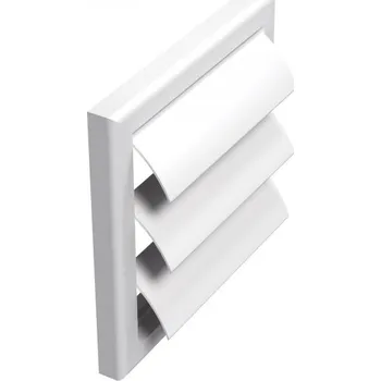 Větrací mřížka Dalap Plastová venkovní samočinná žaluzie 154x154 mm bez příruby bílá