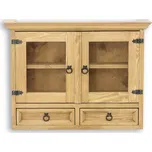 KW713 dřevěná rustikální police z přírodní borovice Drewmax (Povrch přírodní vosk!)