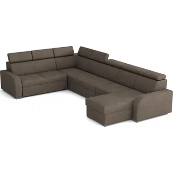 Obývací stěna FALCO Sedací souprava Norway U 2F-R-2UP-1-OTO hnědá